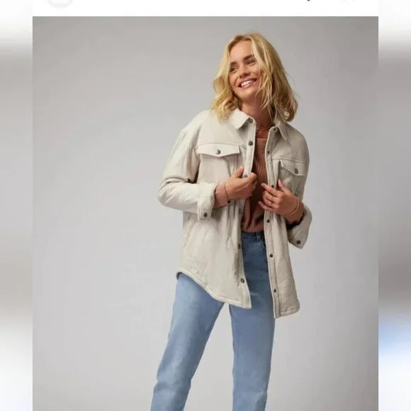 Spiritual Gangster wave Quilted Shacket Large - Picture 1 of 10